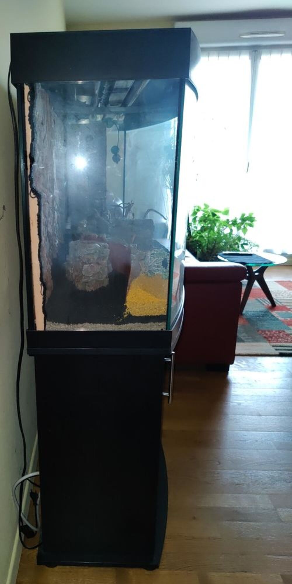Grand aquarium bomb&eacute; tout &eacute;quip&eacute;. Meuble &amp; bouteilles de gaz Meubles