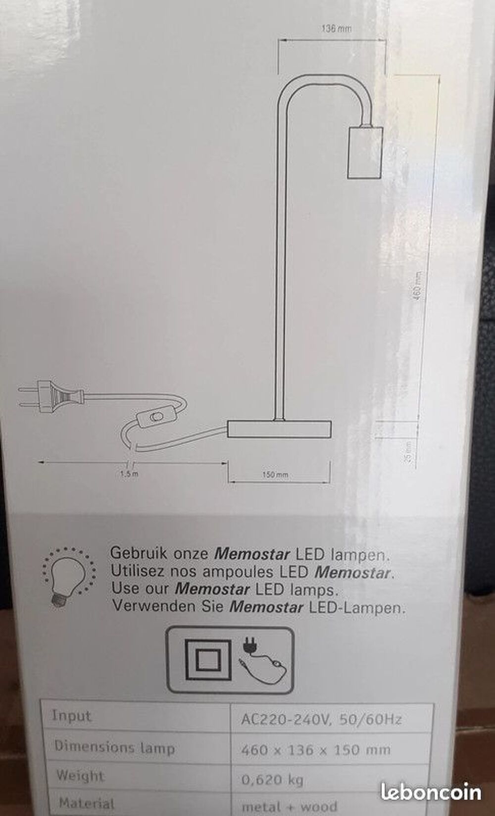 Lampe de Bureau ou de Chevet rigide Décoration