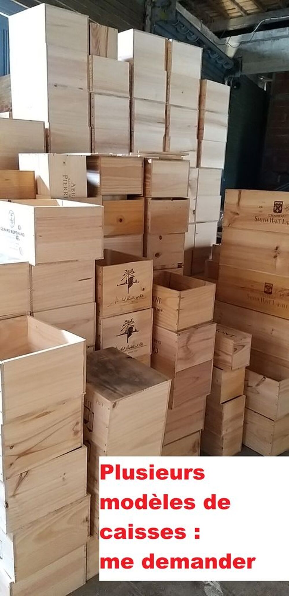 Caisses de vin diff&eacute;rents formats Bricolage