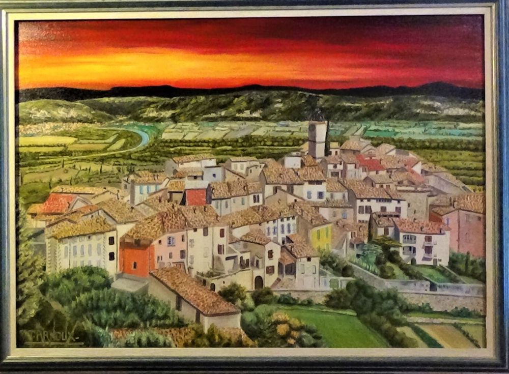 Peinture tableau de VILLENEUVE (04 - A.H.P.) 
