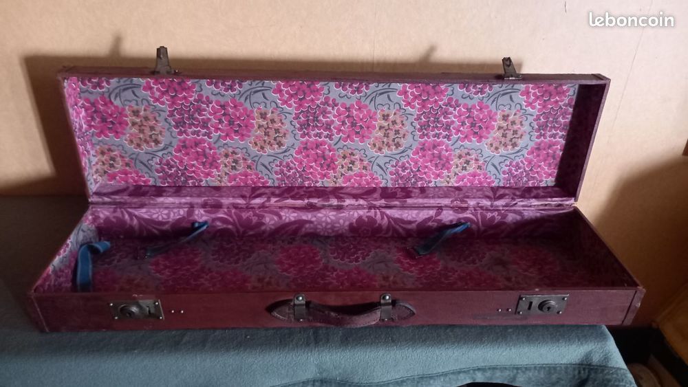 Ancienne longue valise - marron Décoration