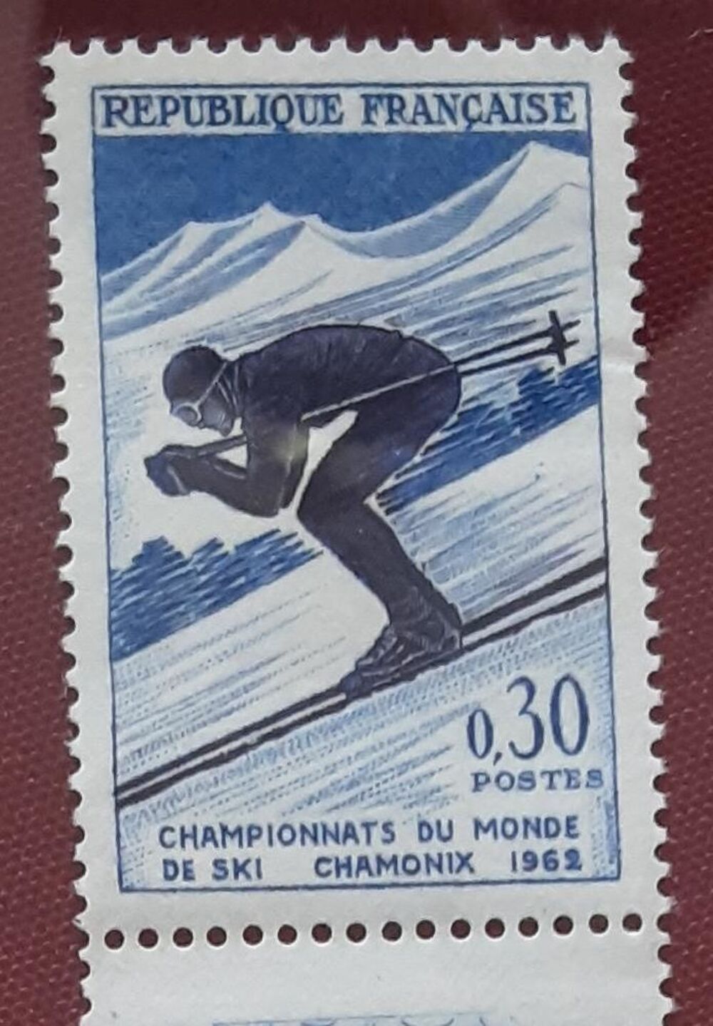 TIMBRE champioNnats du monde de ski CHAMONIX 1962 