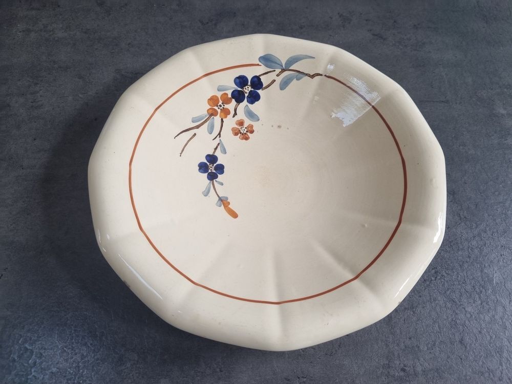 Plat en fa&iuml;ence de Sarreguemines 29cm Cuisine