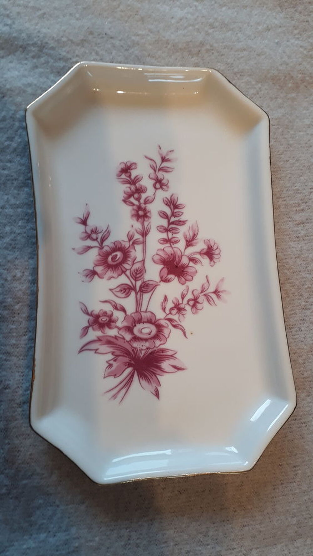 plat porcelaine peinte Décoration