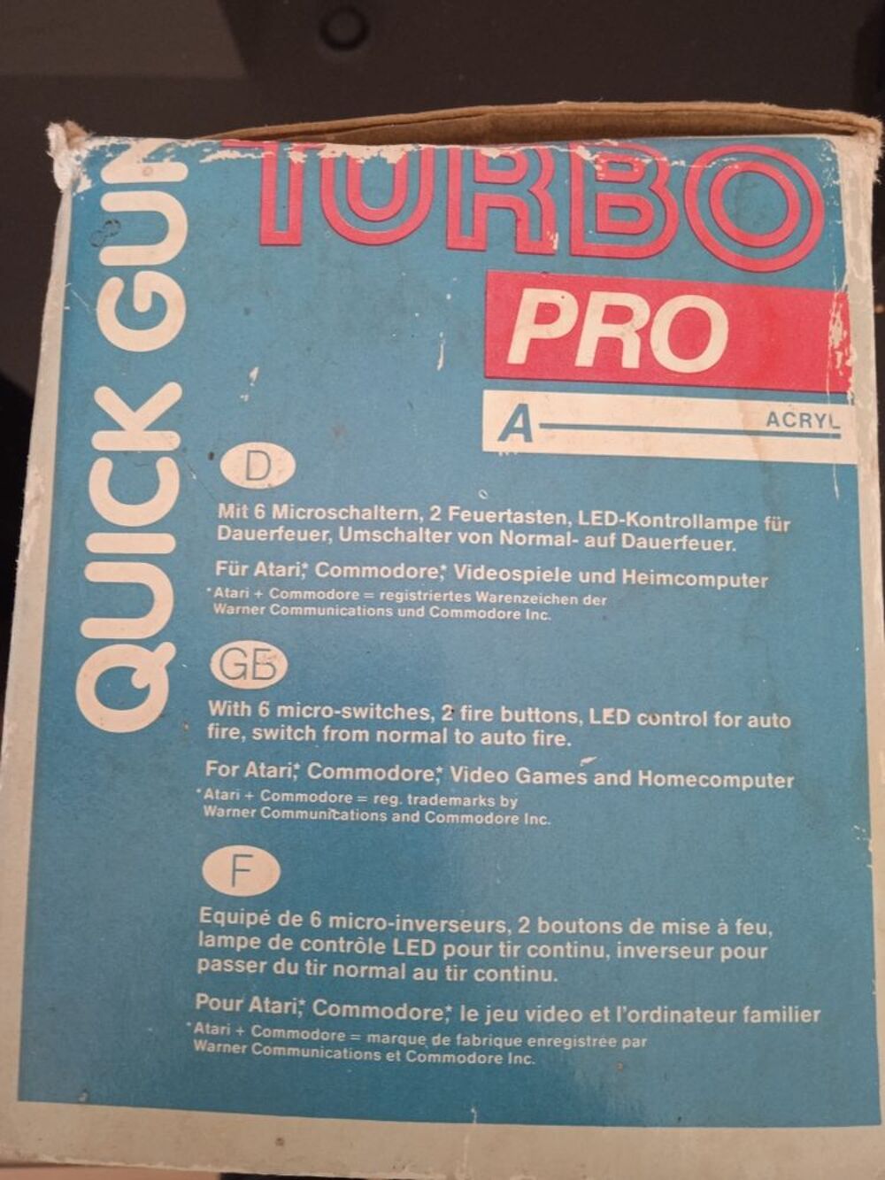 QUICK GUN TURBO PRO Consoles et jeux vidéos