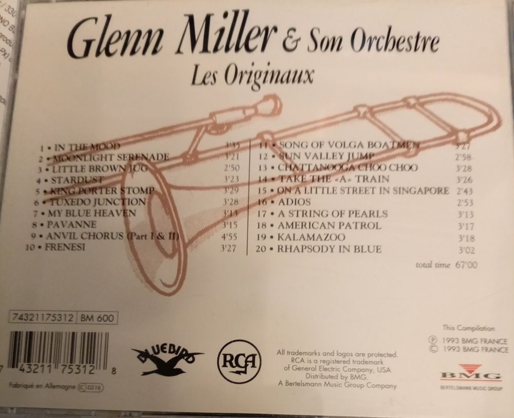 GLENN MILLER / DISQUE CD / LES ORIGINAUX CD et vinyles