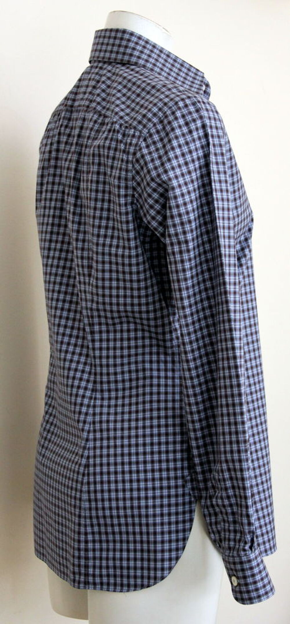 Chemise bleu &amp; marron CHARVET T.M soit 38/40 Fr Vêtements