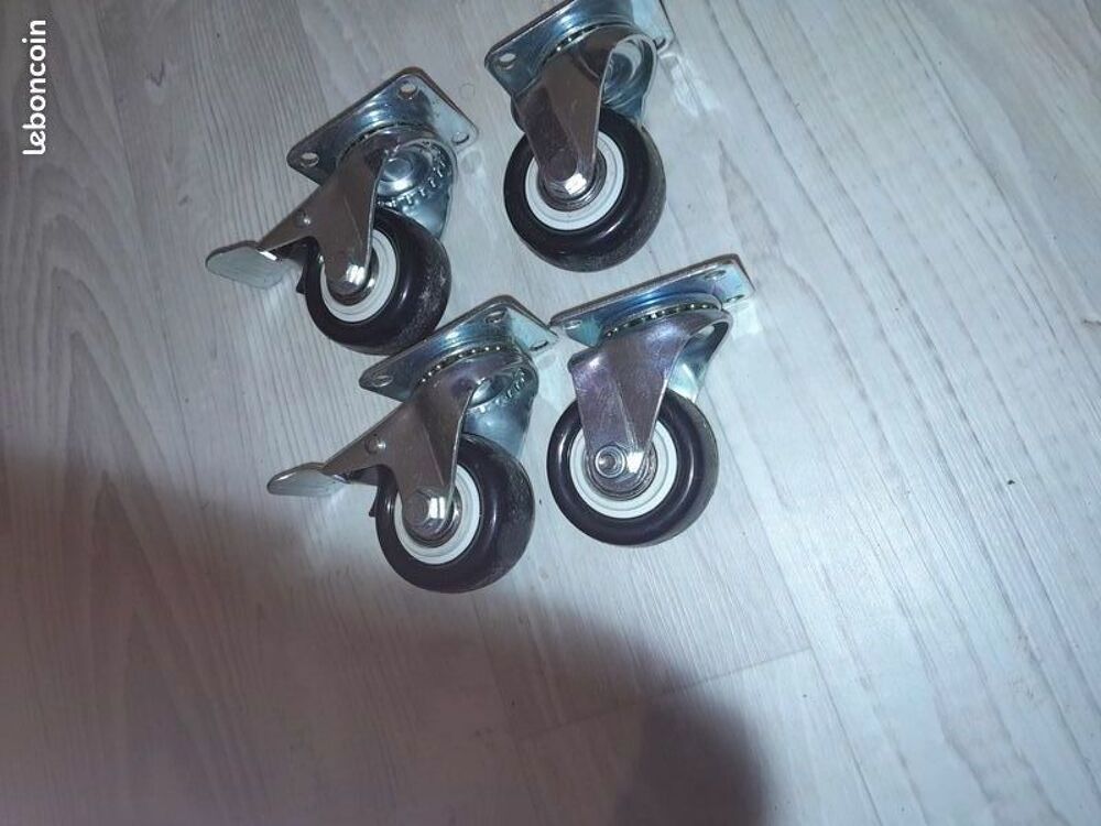 Lot de 4 Roulettes Meuble Bricolage