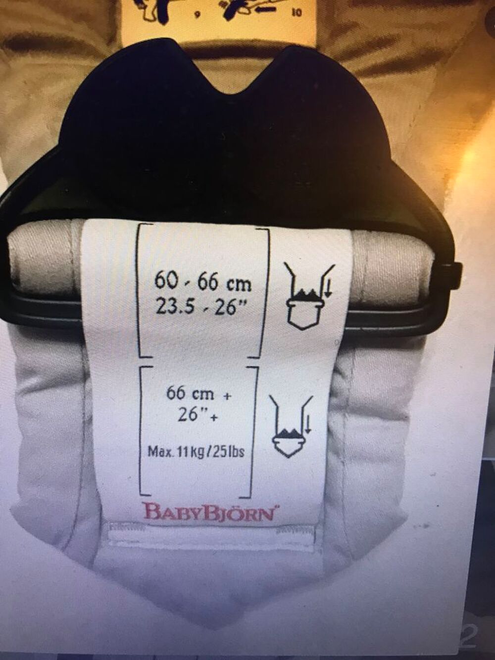 PORTE BB GRIS BABYBJORN naissance 3.5 &agrave; 11 kg Puériculture