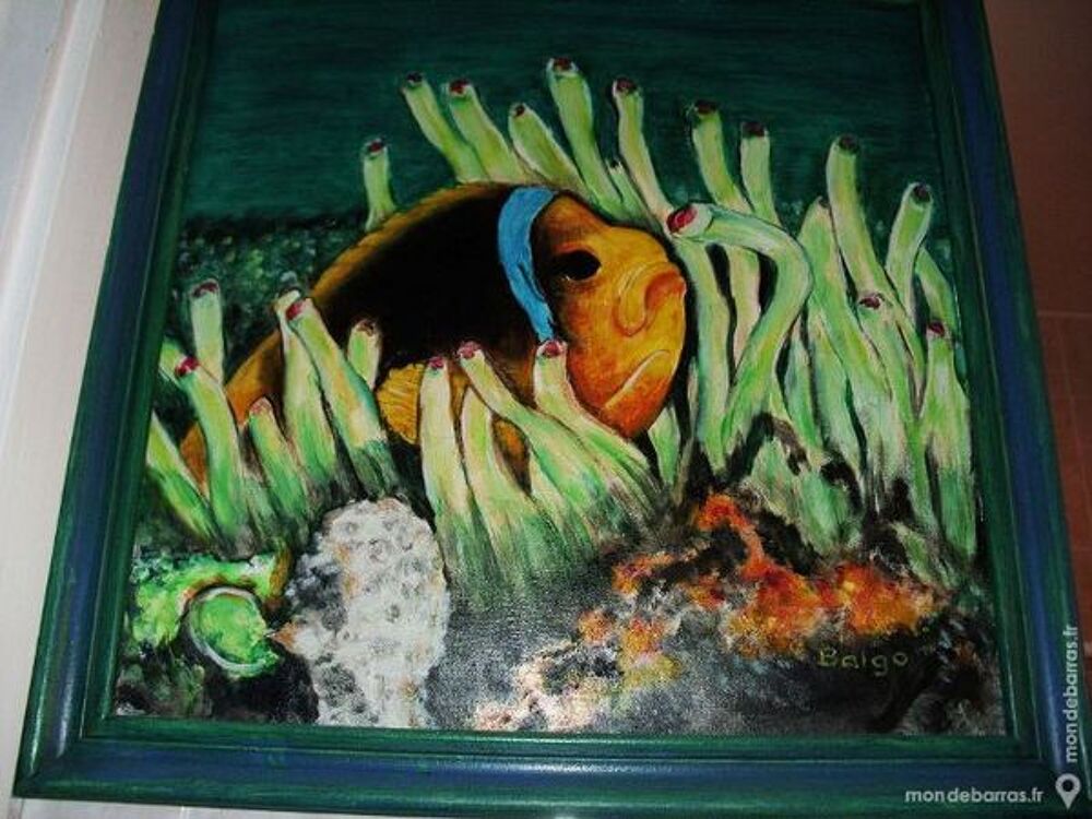 Joli tableau poisson jaune 