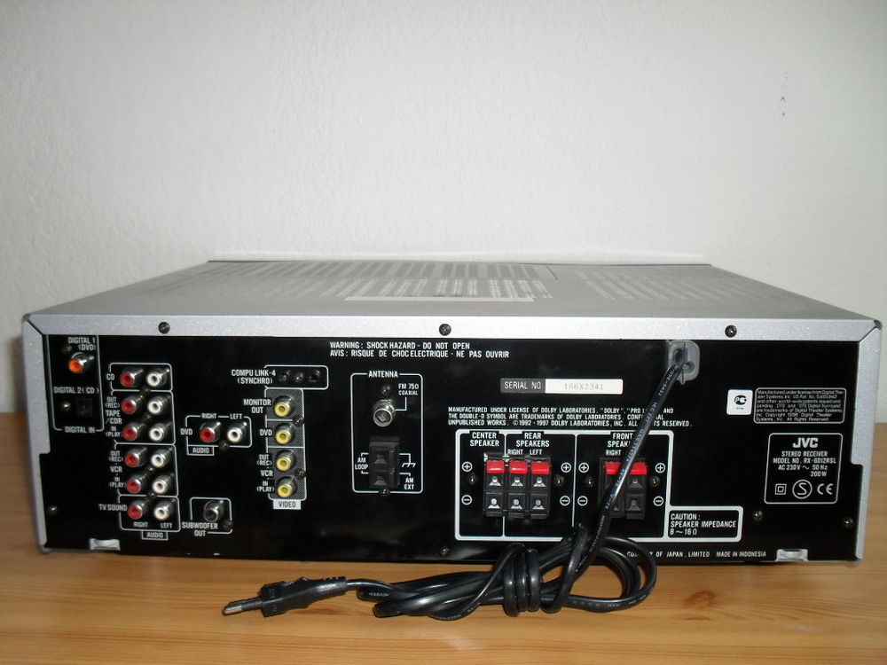 Ampli-Tuner-vid&eacute;o JVC RX-6012R Audio et hifi