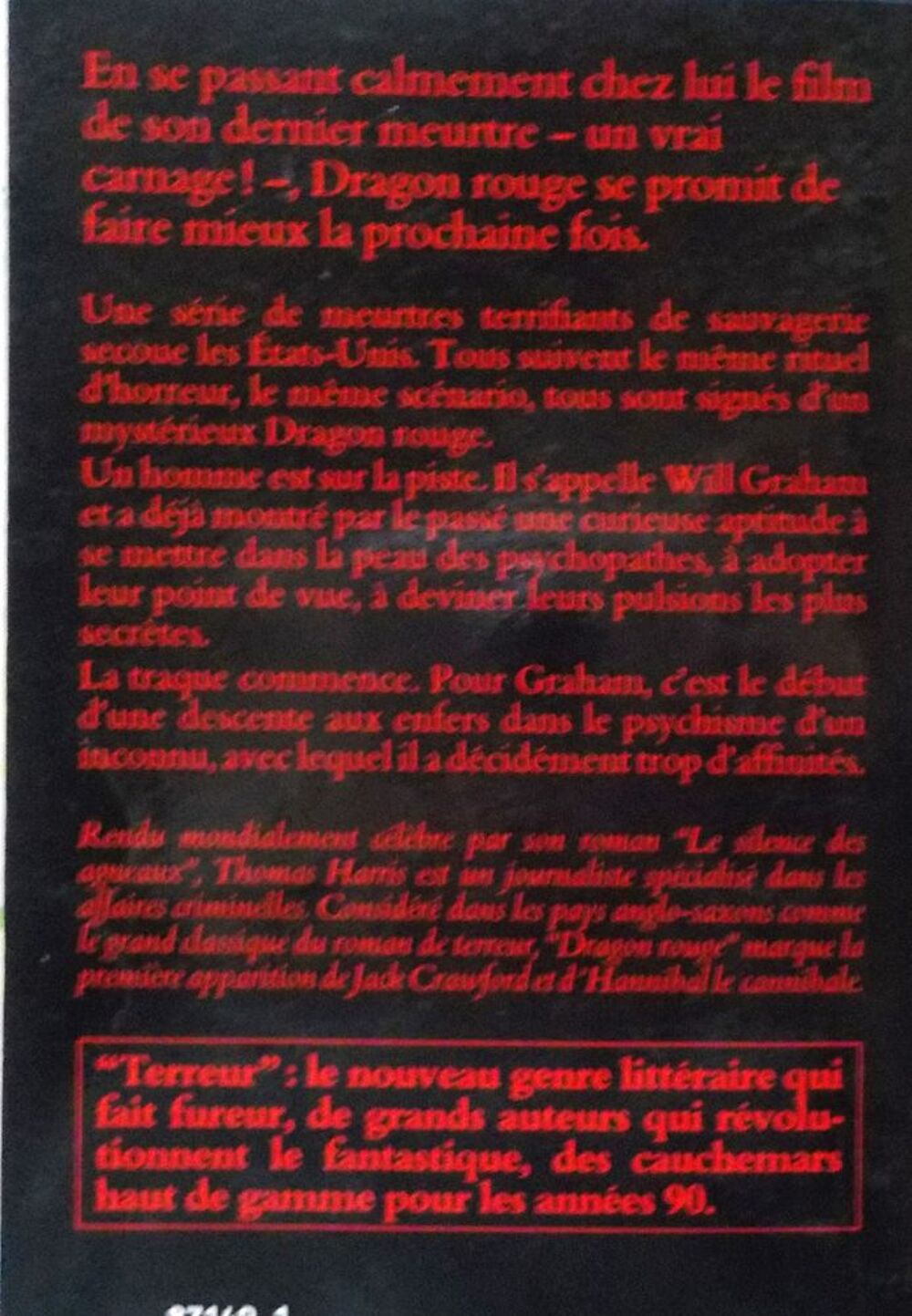 DRAGON ROUGE de Thomas HARRIS Ed. Presses Pocket Terreur Livres et BD
