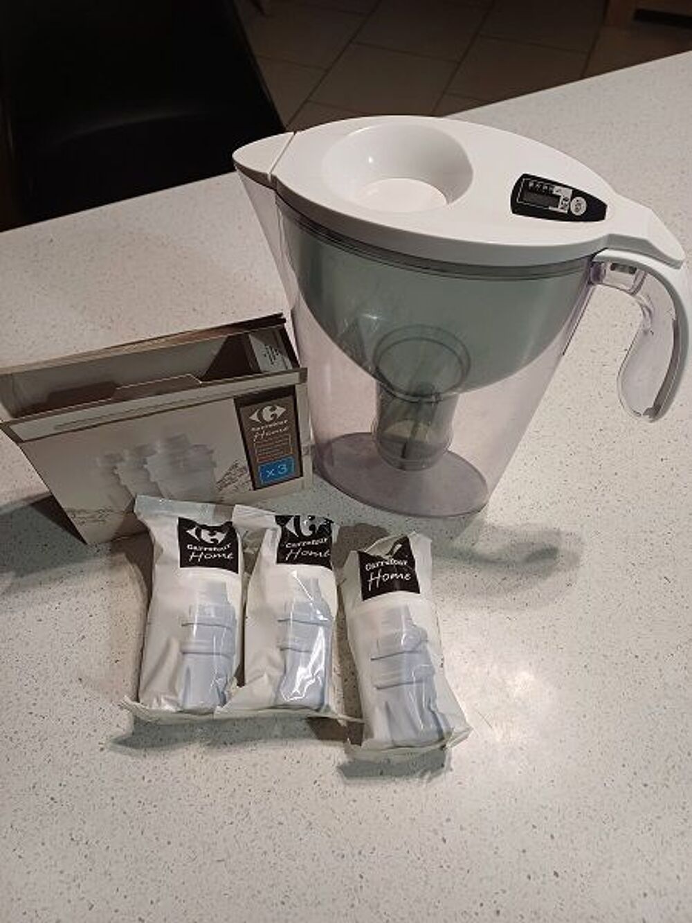 Carafe Filtrante avec Affichage Digital et Cartouche Cuisine