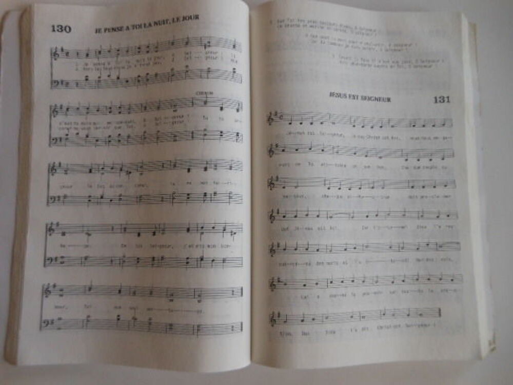 recueil de cantiques grand format avec musique 4pa61 Livres et BD