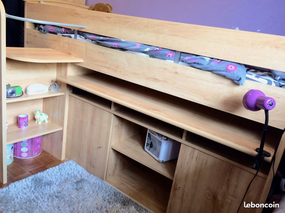 Lit compact Gautier imitation bouleau Mobilier enfants