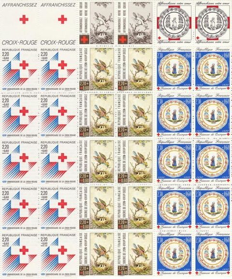 Timbres France Carnet CROIX ROUGE 1988  1990 NEUF
3 Aubin (12)