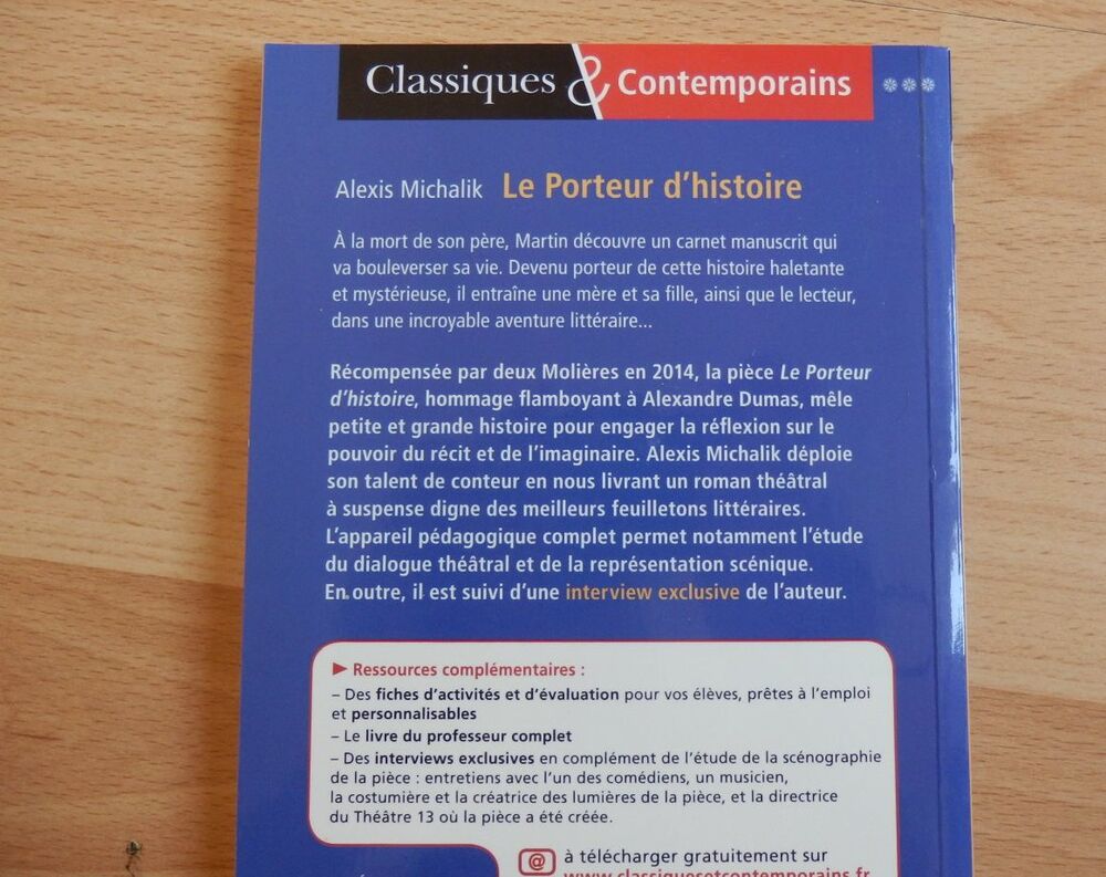 Livre : Le Porteur d'histoire - Classiques et Contemporains Livres et BD