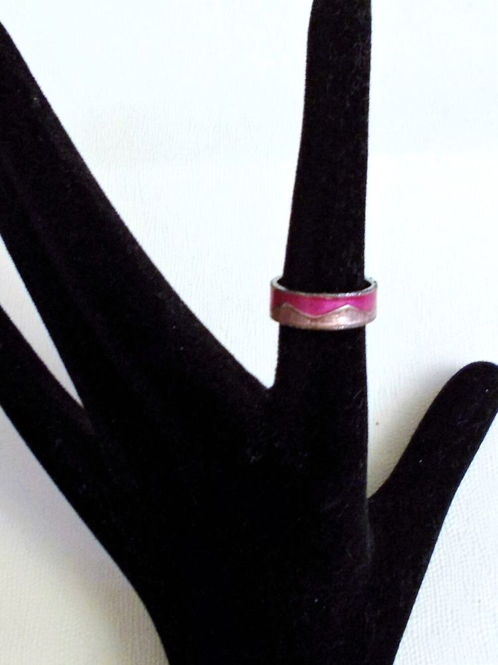 Bague Anneau Bi Couleur Rose Clair et Rose Fonc&eacute; et M&eacute;tal Bijoux et montres