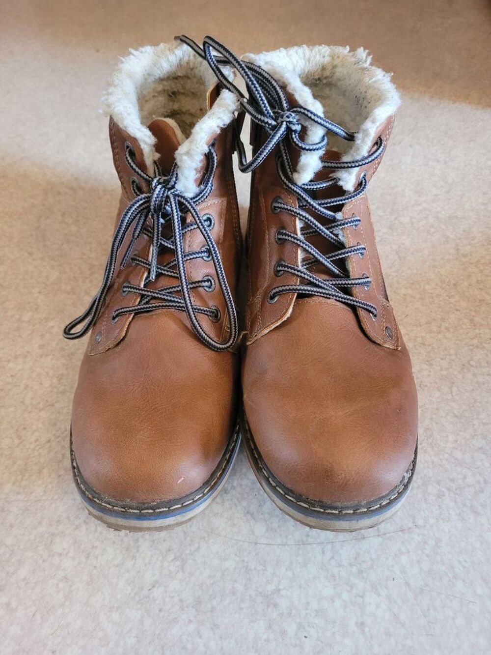 Bottines cuir fourr&eacute;es taille 36 Chaussures
