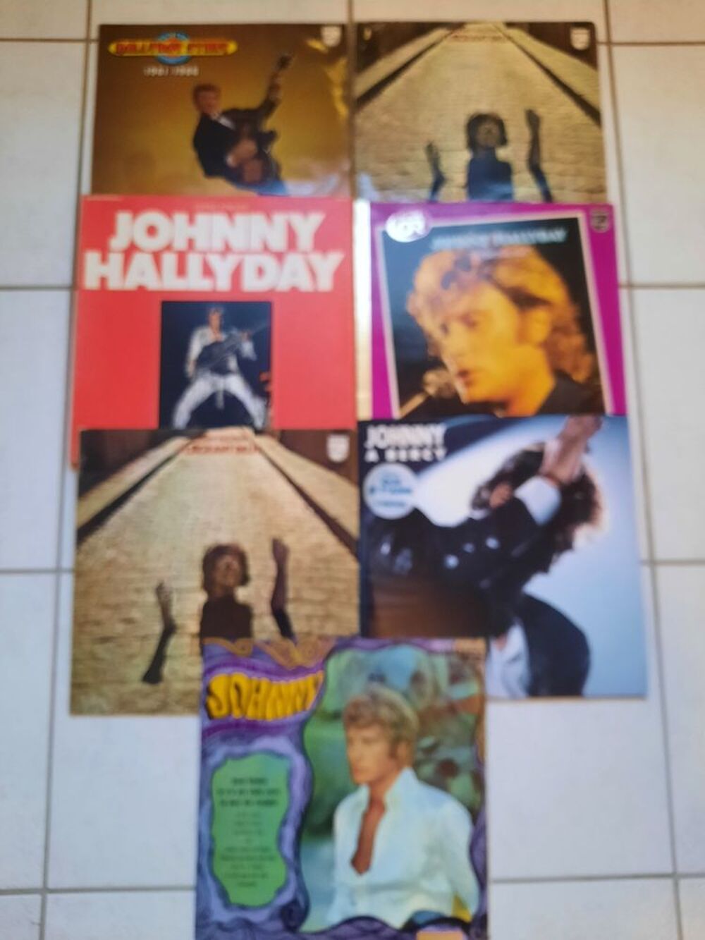 5 disques Vynils 33t JOHNNY HALLYDAY CD et vinyles