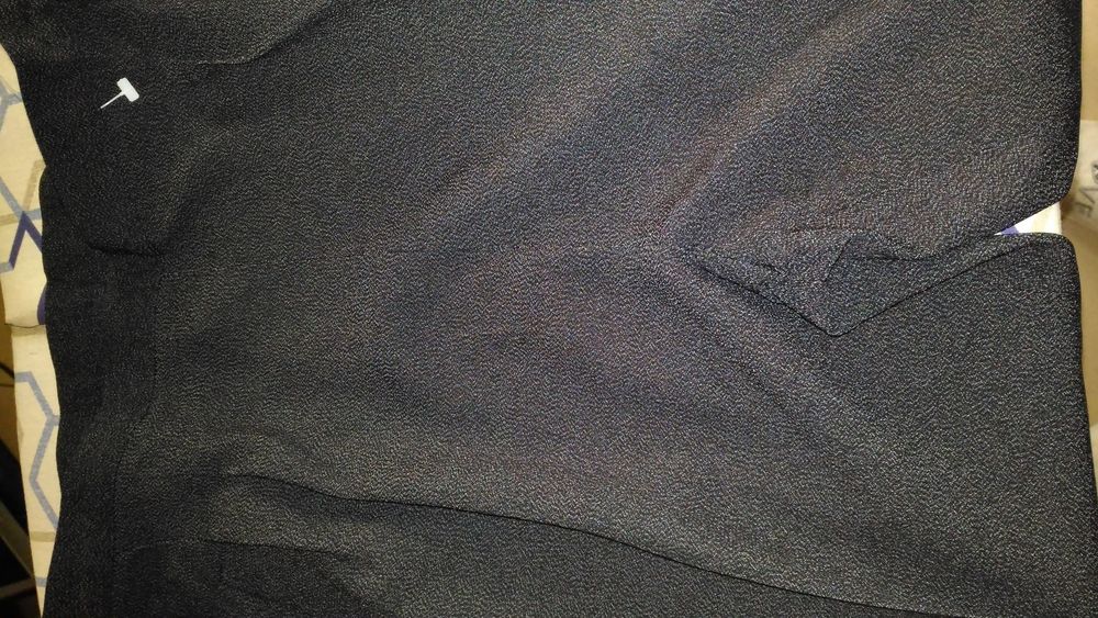 pantalon CACHAREL tissu noir anthracite sans motif extr&ecirc;meme Vtements