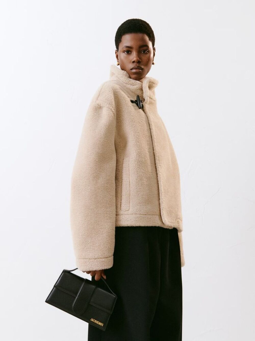 Jacquemus - Sac &agrave; main Le Grand Bambino en cuir noir Maroquinerie