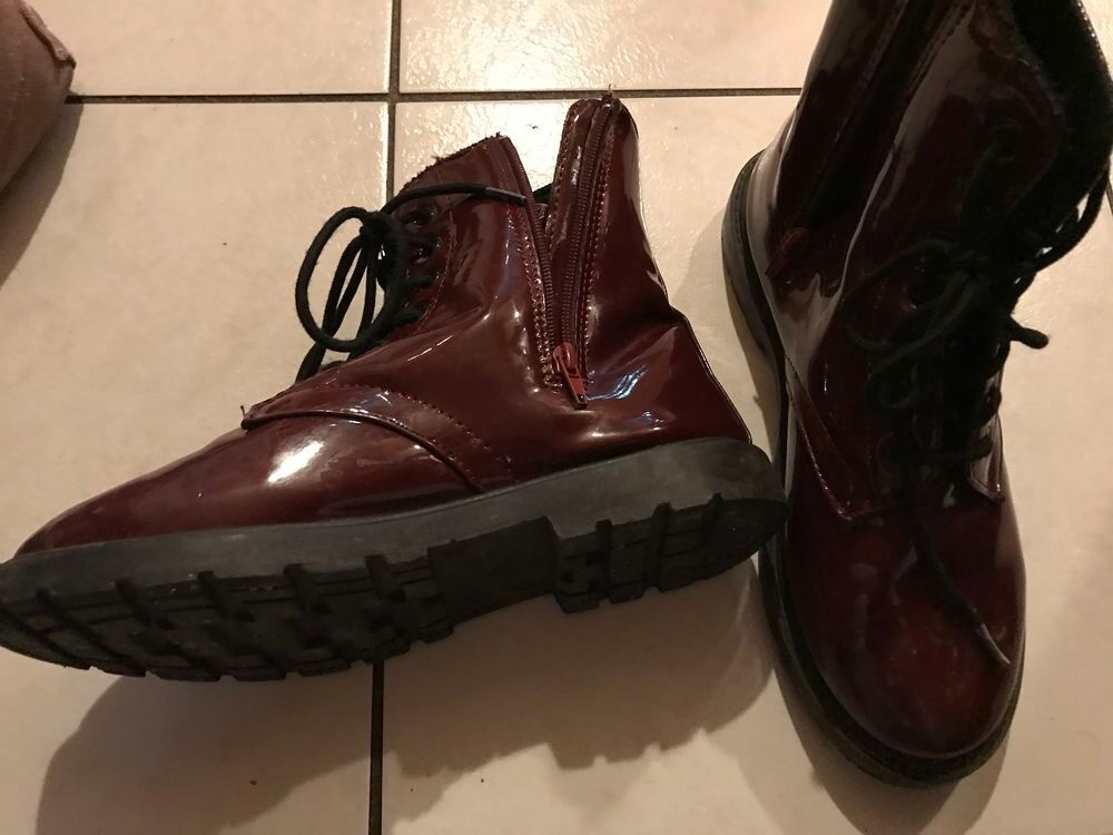 chaussures hautes vernie Grenat P. 38 Chaussures