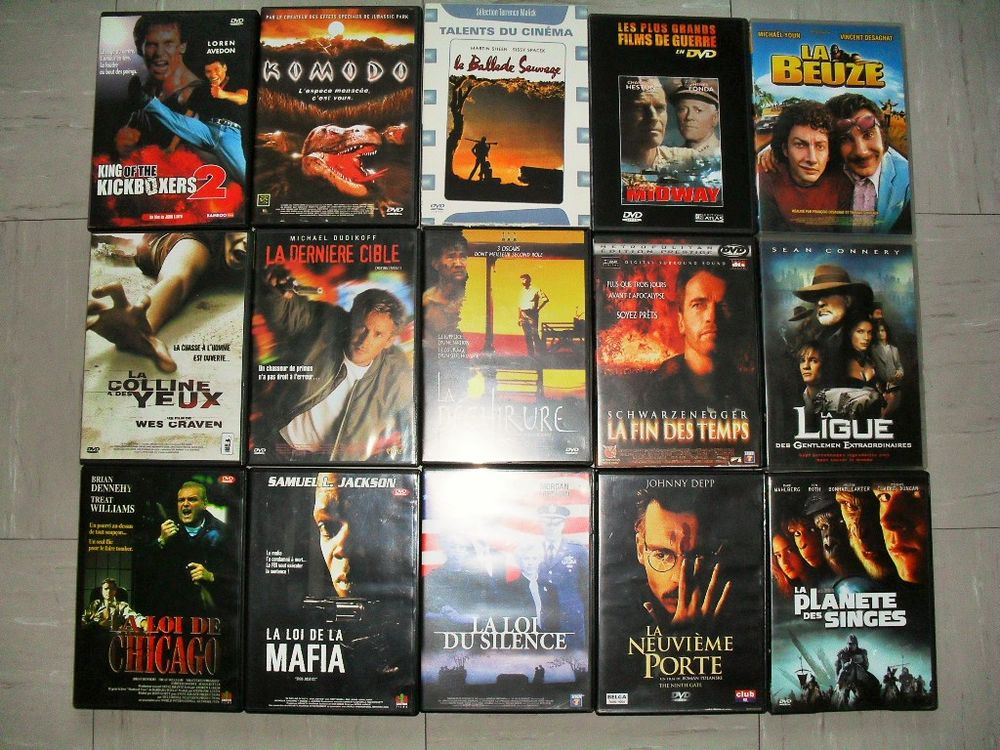 180 dvd tous genres par lot ou au d&eacute;tail Photos/Video/TV