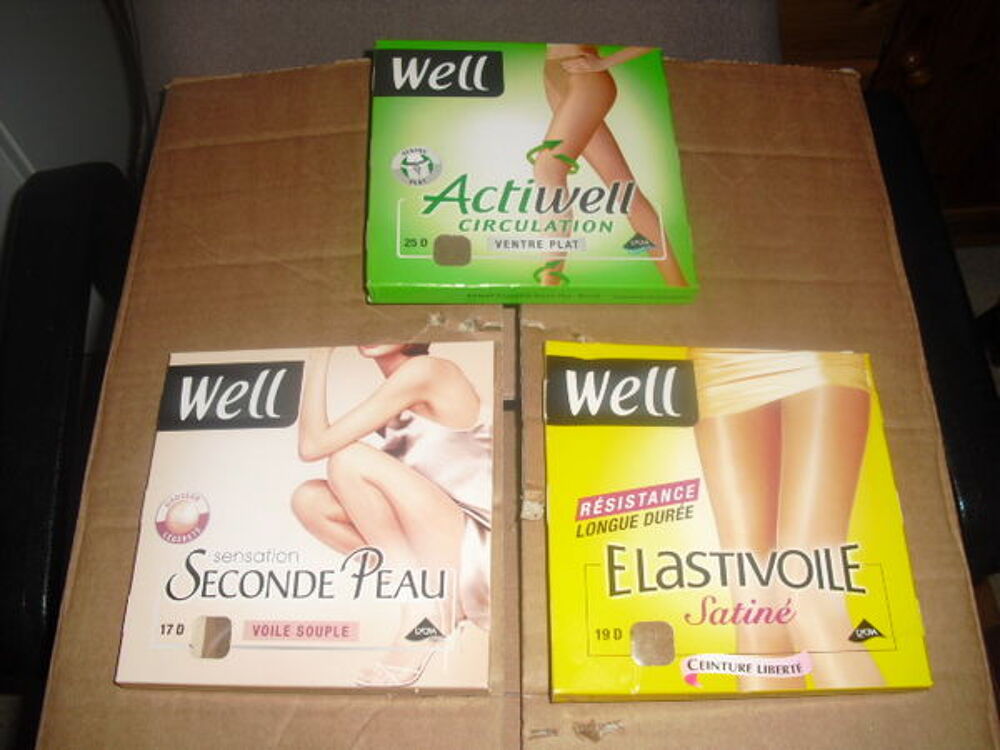 COLLANTS WELL NEUF diff&eacute;rents TAILLE 2 LOT DE 3 Vêtements