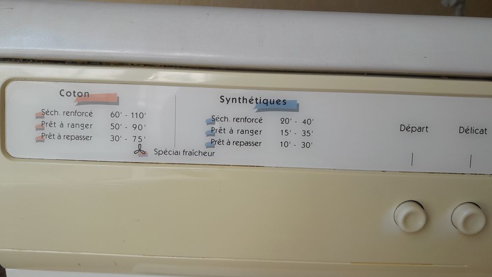S&egrave;che linge Electroménager
