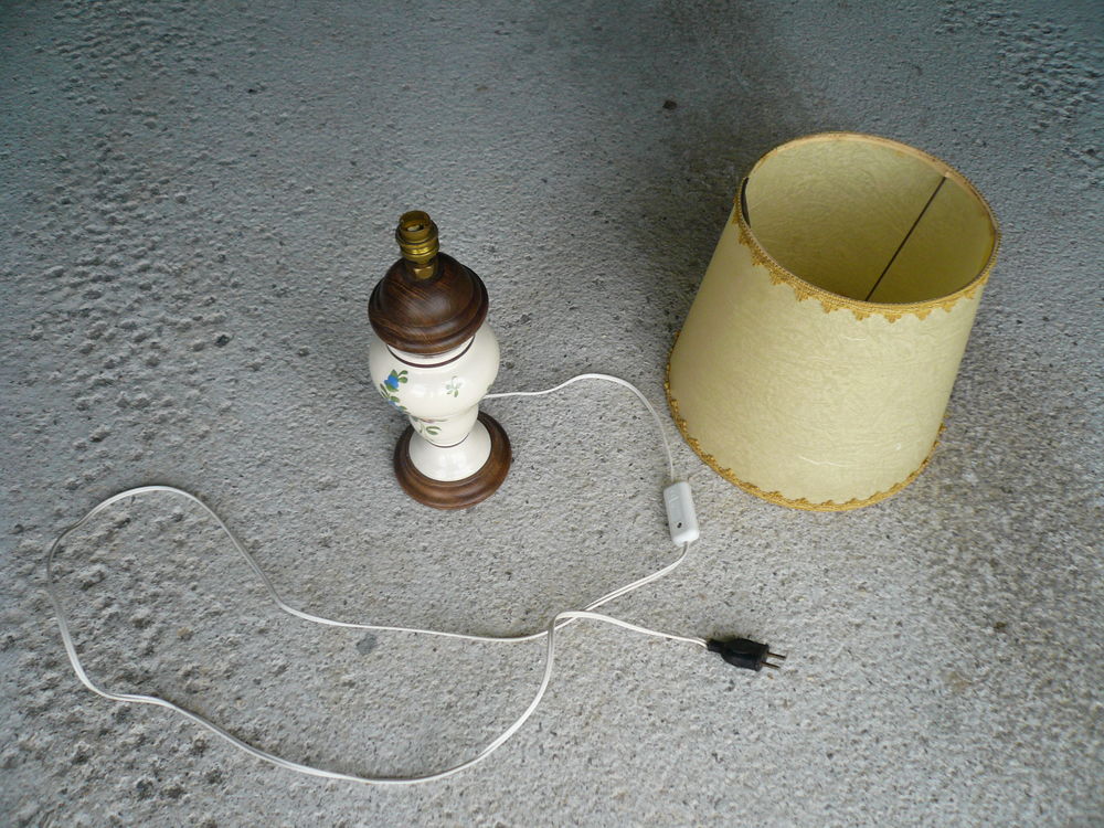 Lampe bois et c&eacute;ramique Décoration