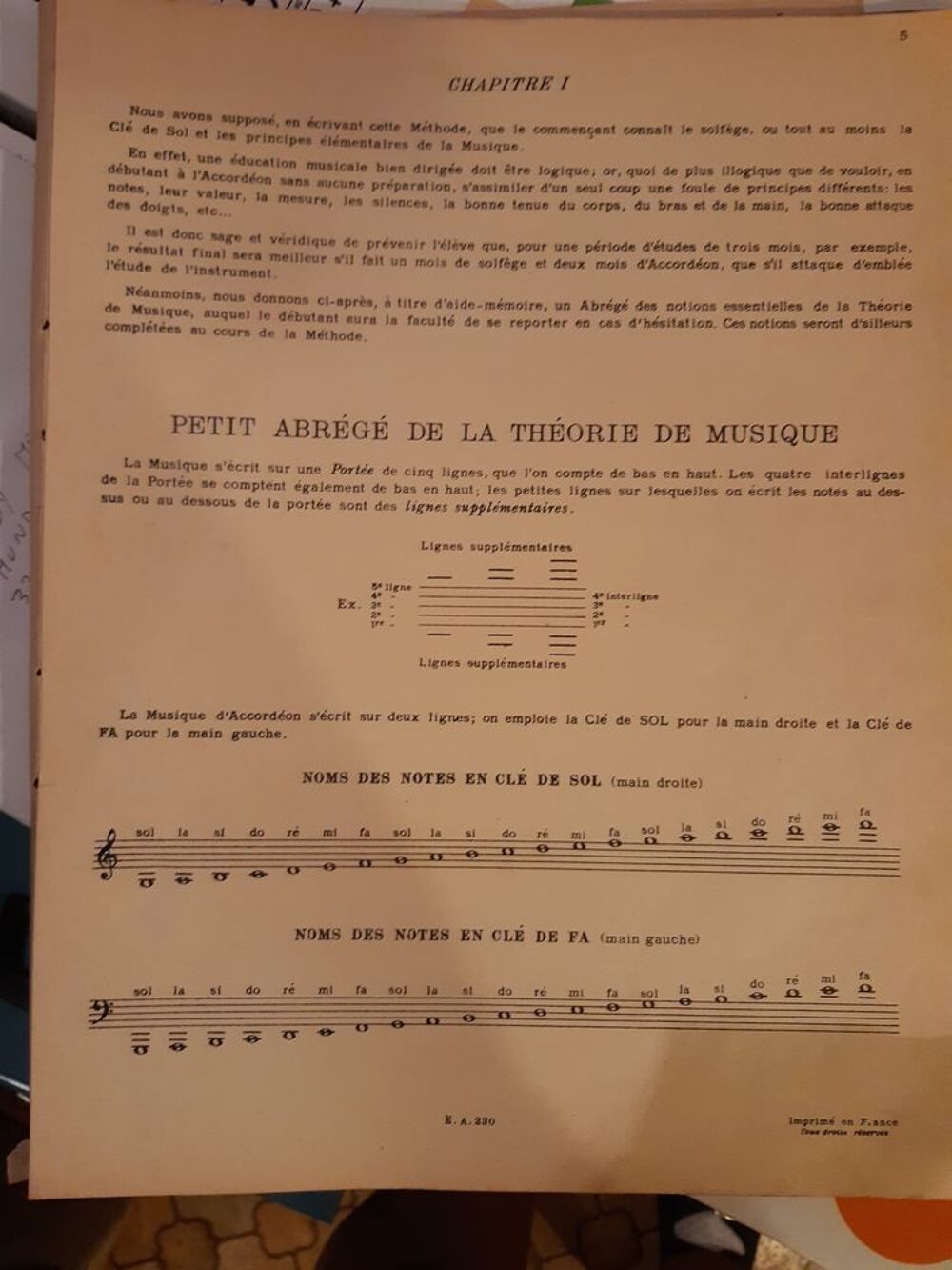 M&eacute;thode pour Accord&eacute;on Instruments de musique