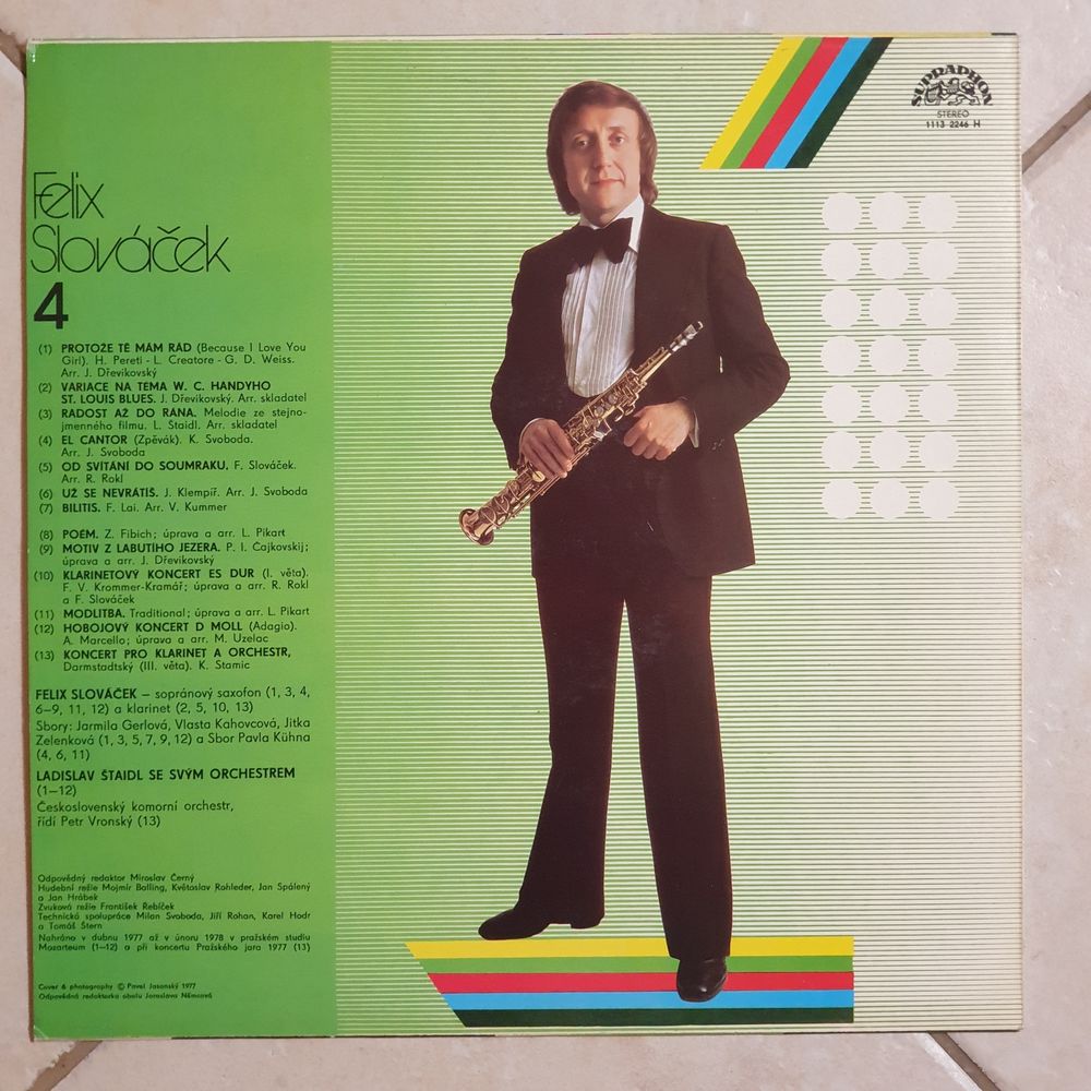 Disque vinyle 33 T Felix Slovacek Supraphon 1113 2246 H CD et vinyles