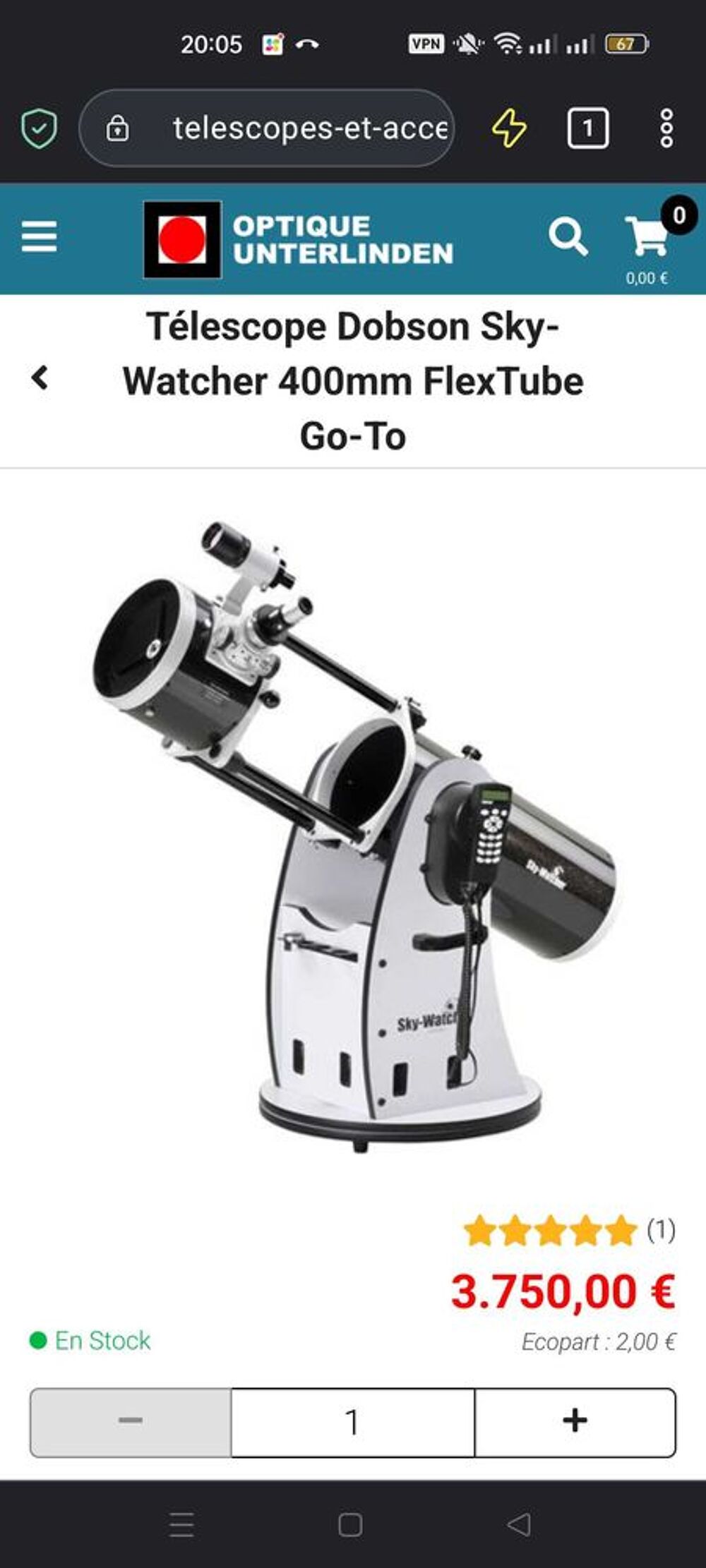 T&eacute;lescope sky watcher Diam&egrave;tre 400mm Matériel informatique