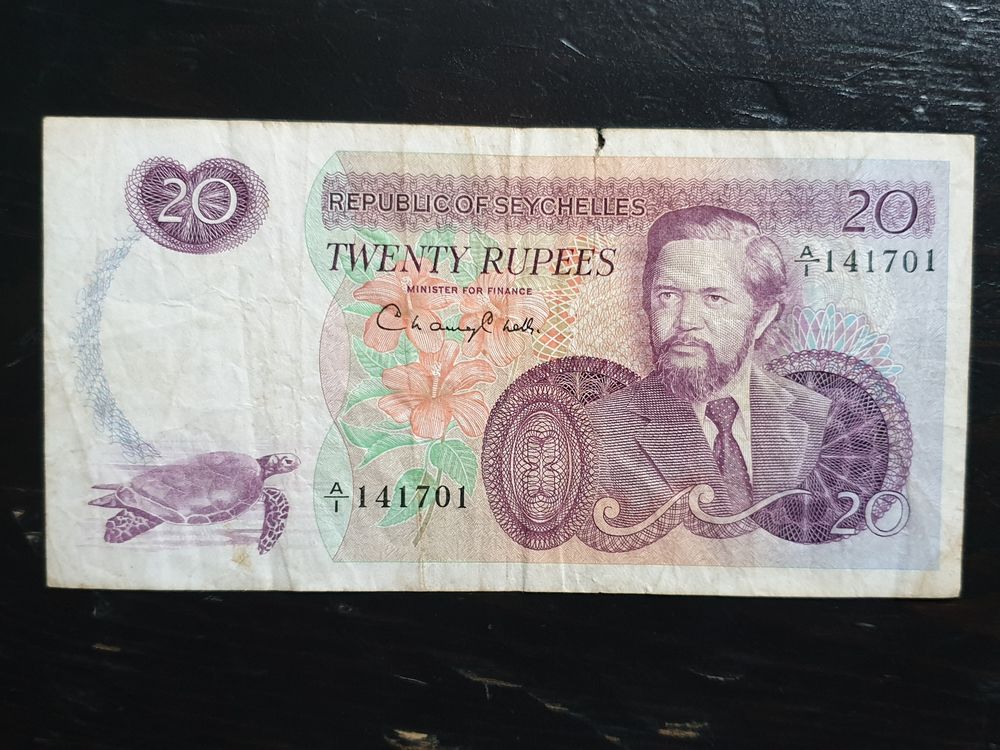 Billet 20 Twenty Rupees Seychelles 