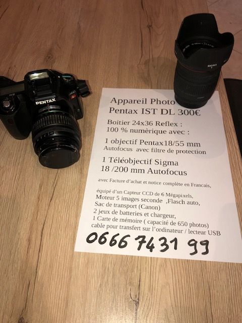 Boitier 24x36 Numérique avec55 mm et téléobjectif de 200 mm Saint-Christol-lès-Alès (30)