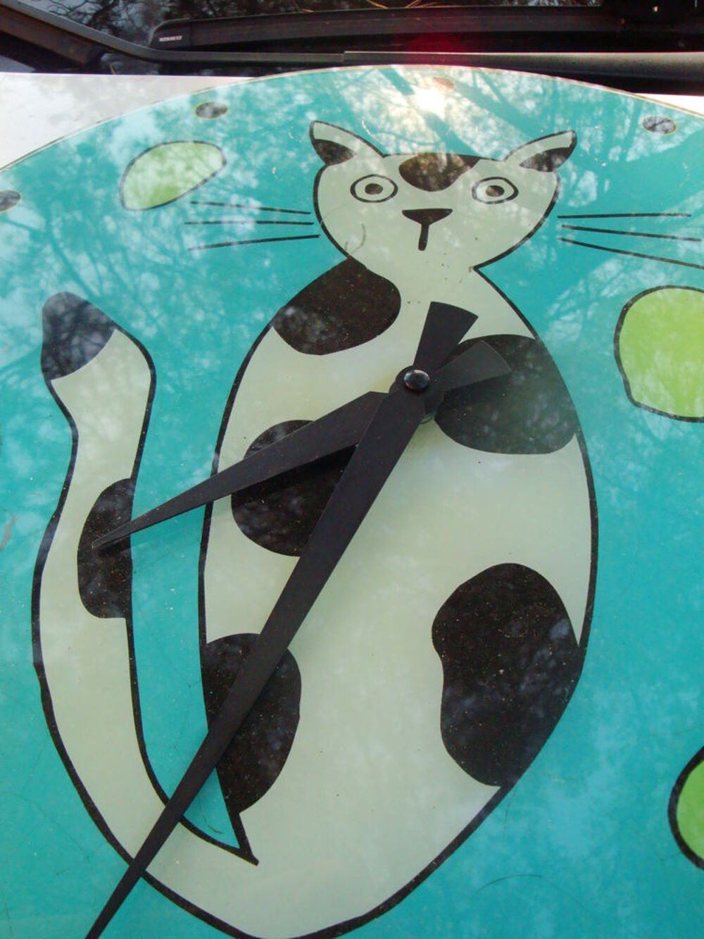 Pendule murale de MARIA MARQUES dessin un chat Bijoux et montres