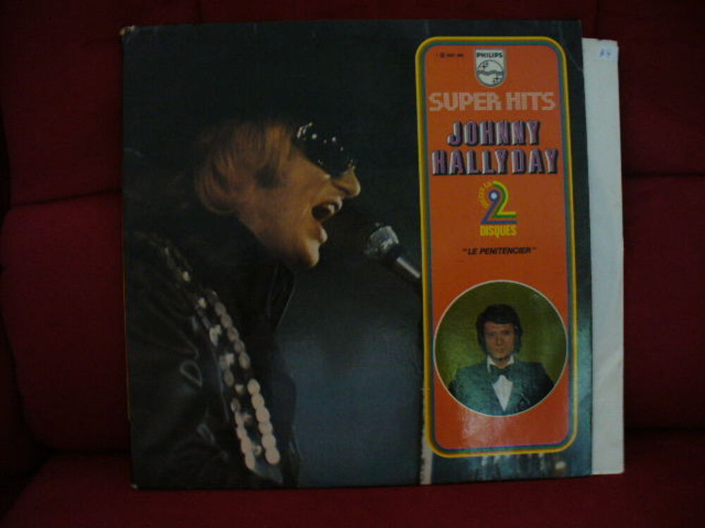 33 TOURS J H 2 DISQUES HALLYDAY SUPER HITS CD et vinyles