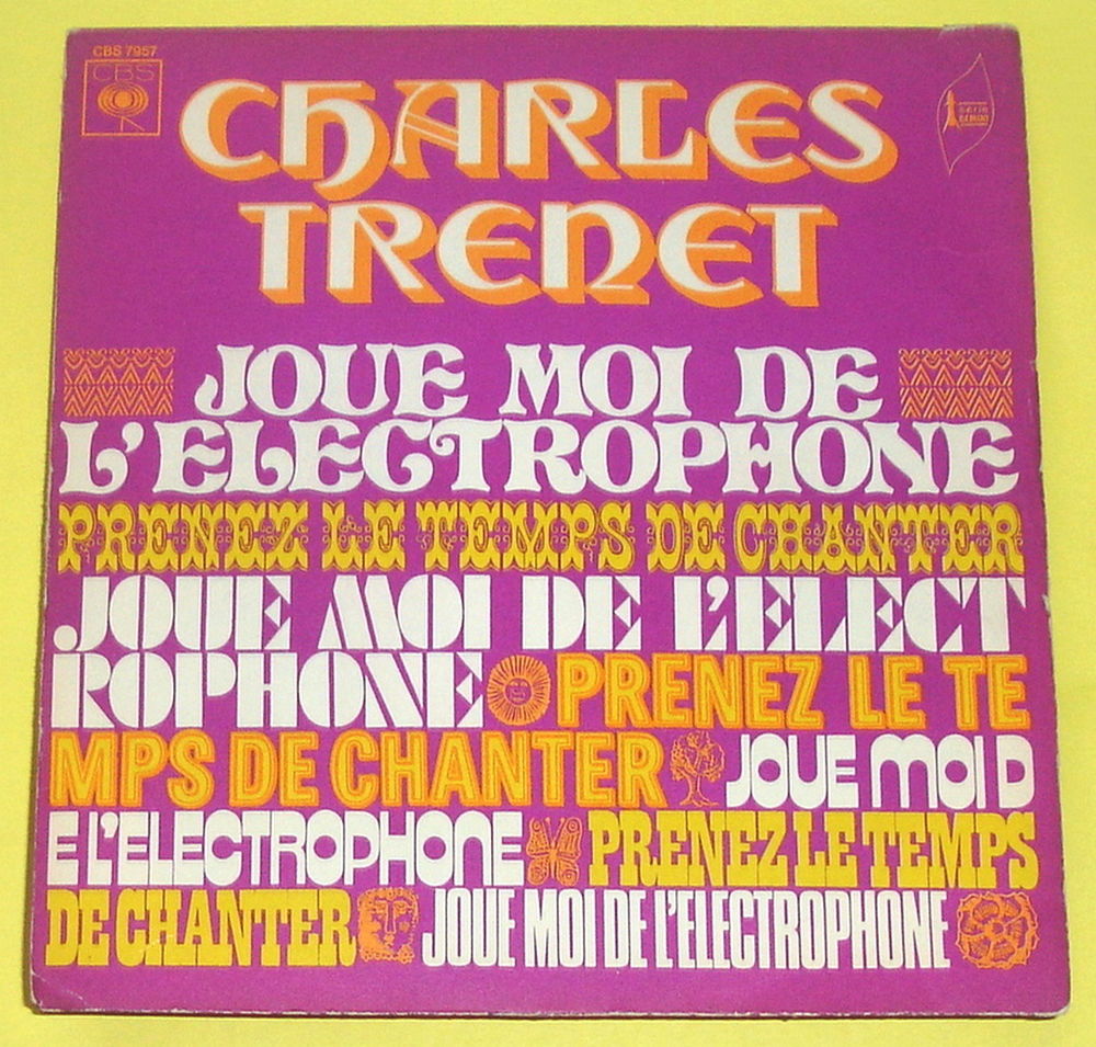 CHARLES TRENET -45t- JOUE MOI DE L'ELECTROPHONE - 1972 CD et vinyles