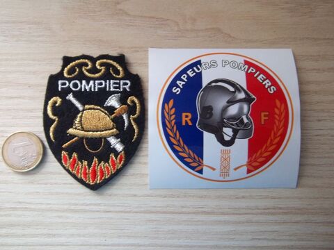 lot écusson et autocollant collection sapeurs pompiers 6 Valognes (50)