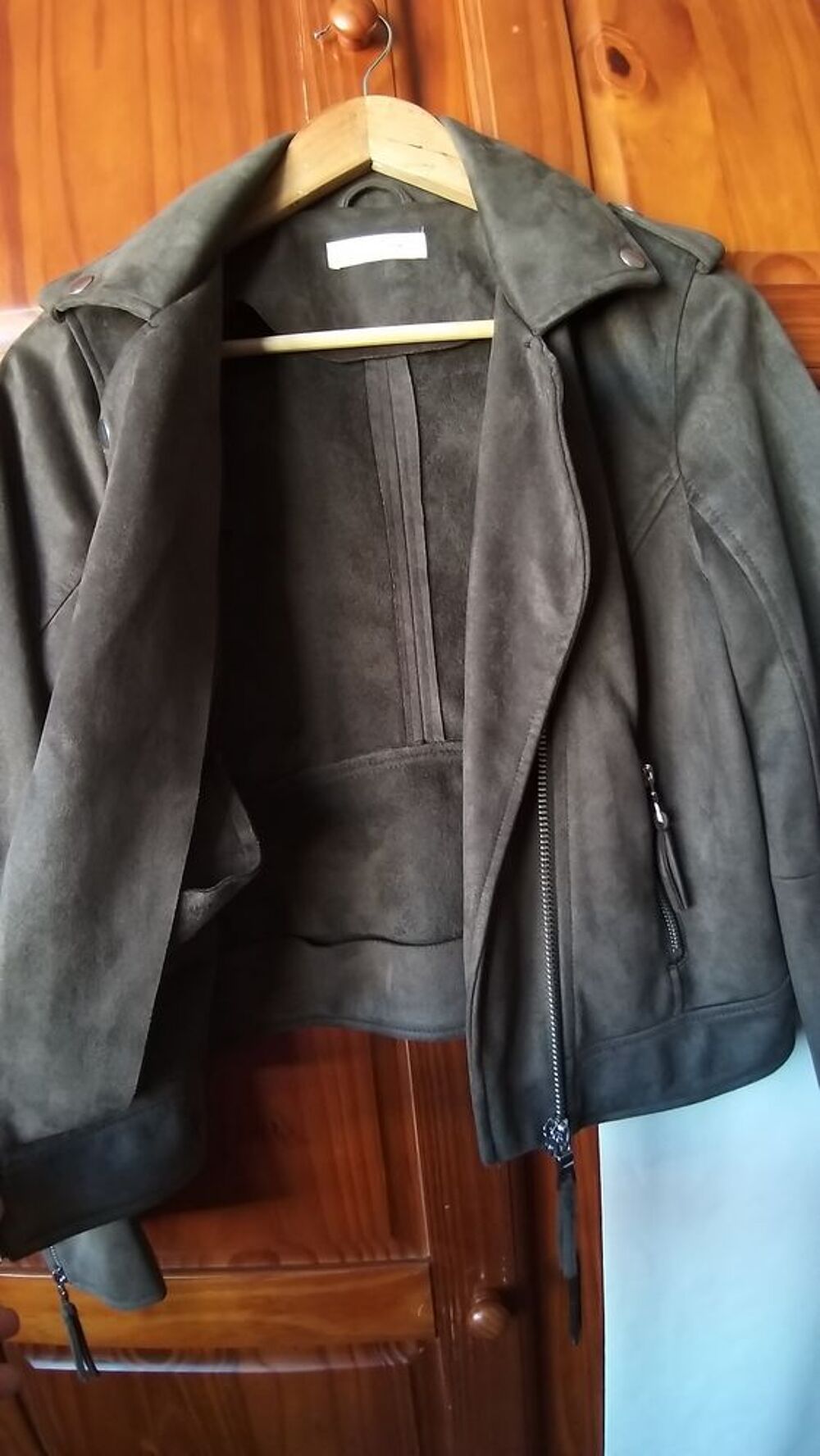 blouson daim style perfecto Vêtements