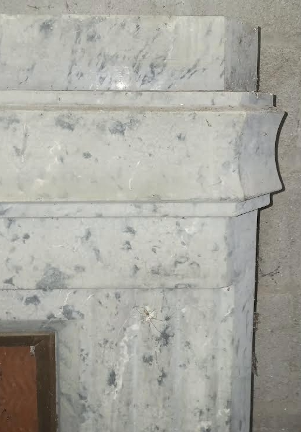 chemin&eacute;e ancienne style louis XVI en marbre gris Décoration