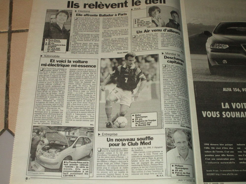 VIEUX JOURNAL 1 JANVIER 1998 