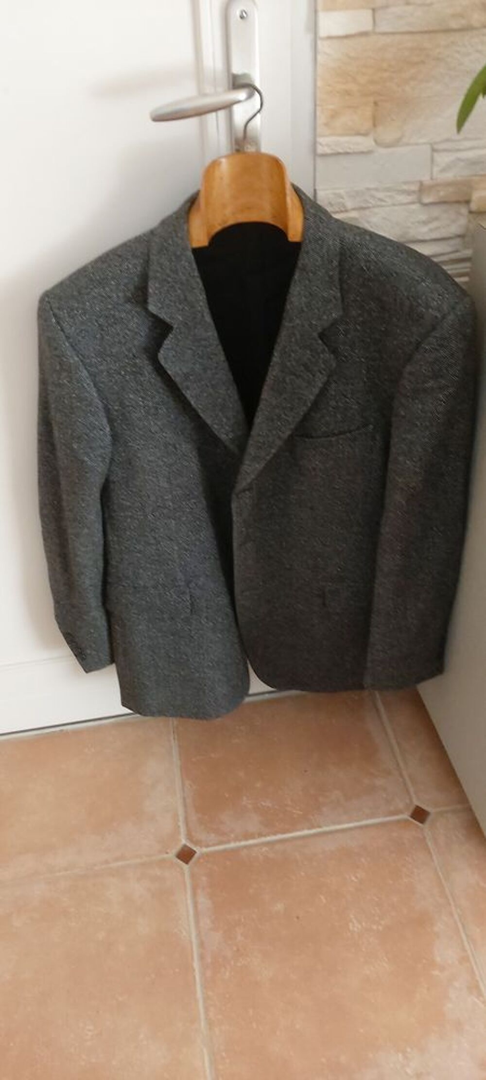 veste costume hiver couleur gris chin&eacute; BRUNO ST HILAIRE Vtements