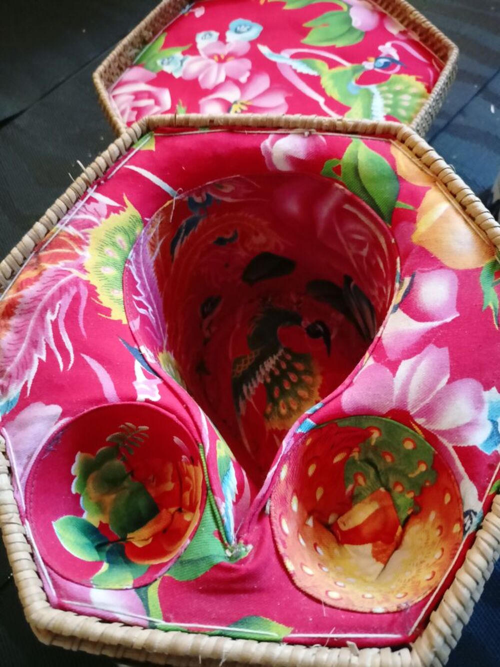 Panier &agrave; th&eacute; en Osier de voyage Décoration
