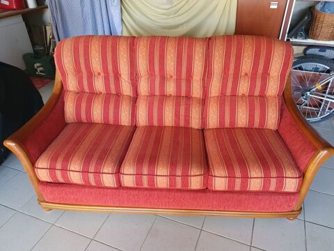 Salon en tissu velours rayé sur ossature bois  150 Montauban (82)