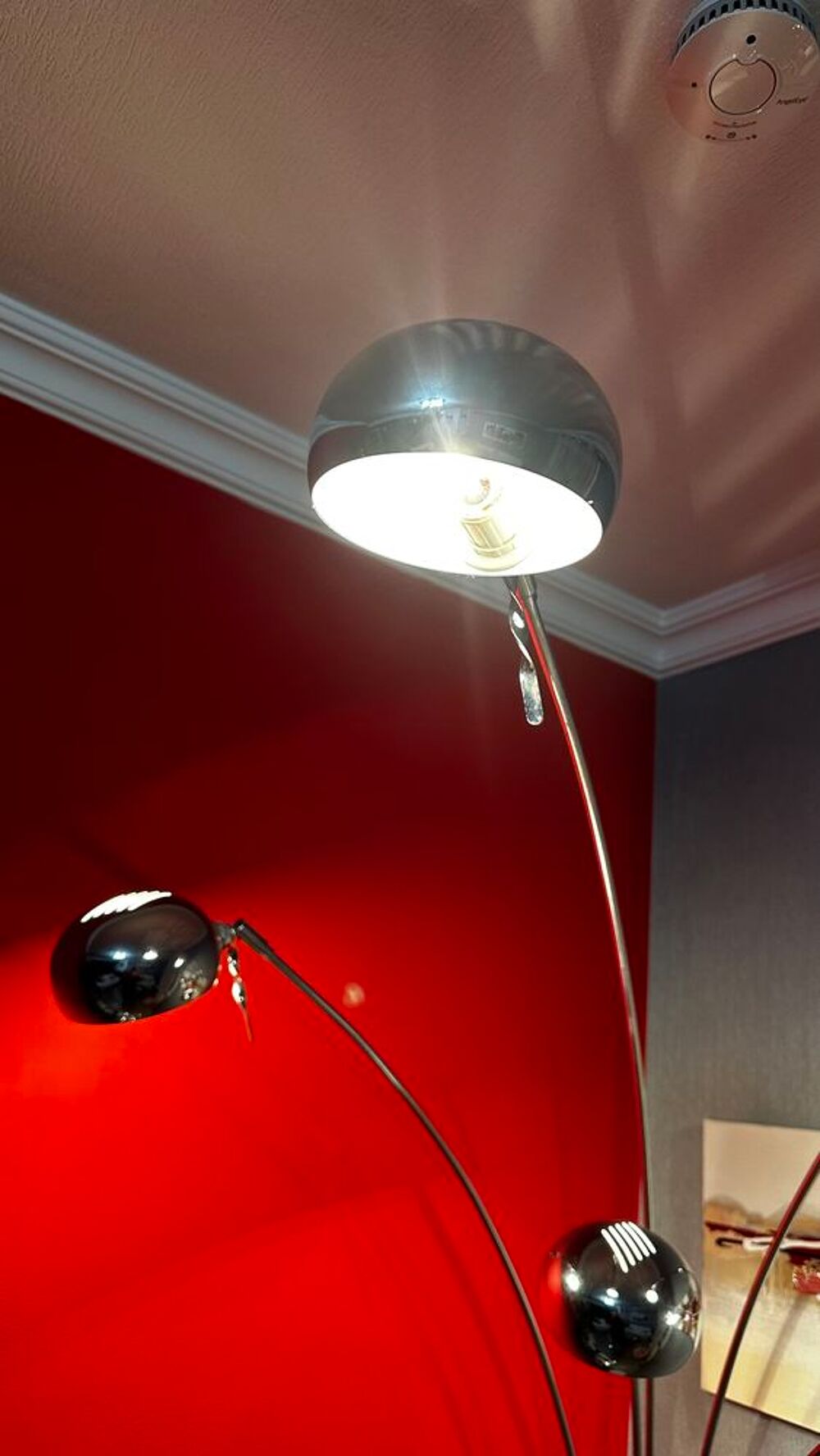 Lampadaire halog&egrave;ne 5 branches avec variateur. Décoration