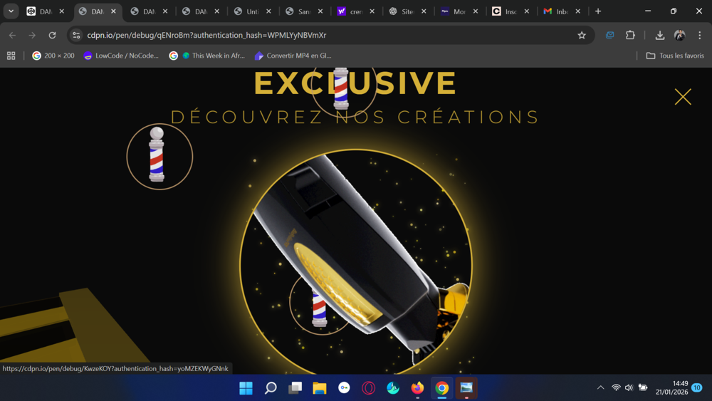 Agence web 3D immersif cl&eacute; en main ? Niche Barber ? 10 mod&egrave;l Matériel informatique