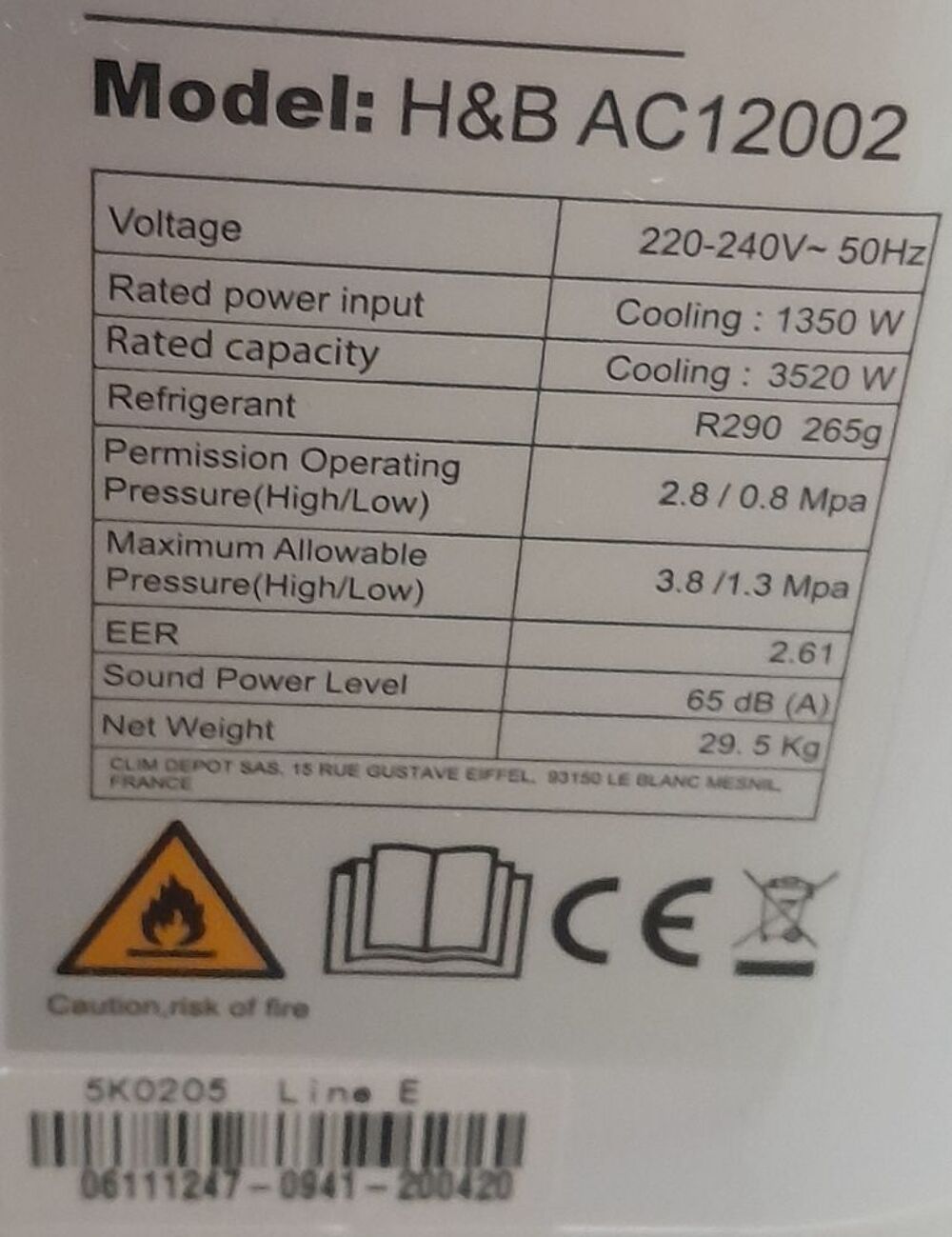 CLIMATISEUR Klarstein - Quasi neuf - Classe A Electroménager