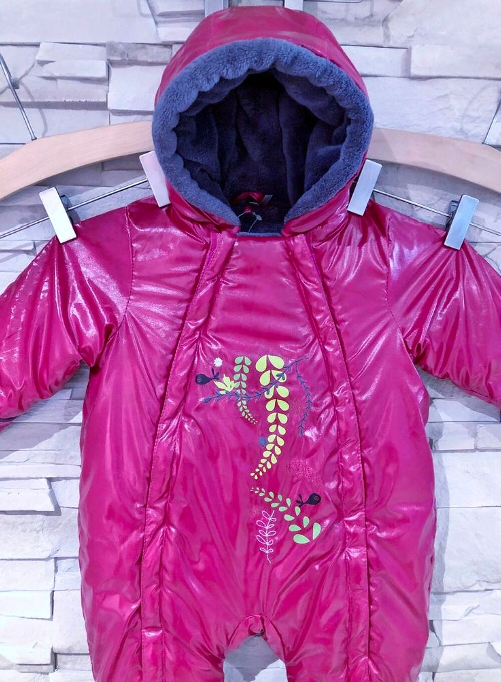 ORCHESTRA - COMBINAISON FROID ROSE M&Eacute;TALLIS&Eacute; MOTIF OISEAUX Vêtements enfants